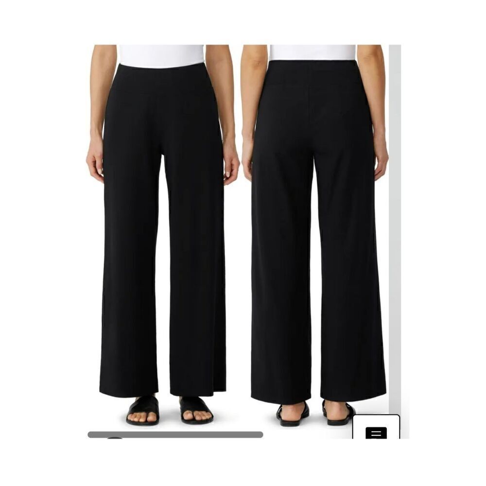 Eileen F Wide-Leg Stretch Organic Cotton S